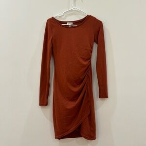 Leith long sleeve wrap dress